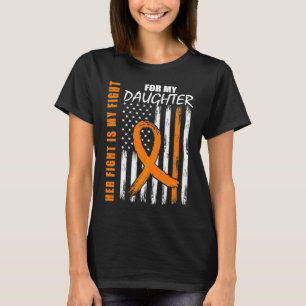 Hennes kamp är min kamp Dotter Leukemi Medvetenhet T Shirt