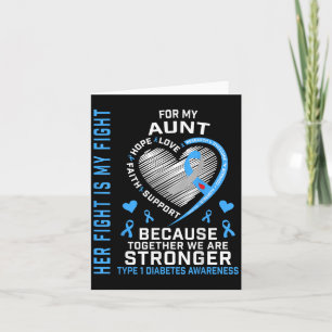 Hennes kamp är min kamp Faster Typ 1 Diabetes Tröj Kort