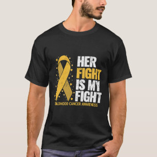 Hennes kamp är min kamp för familj barncancer  t shirt