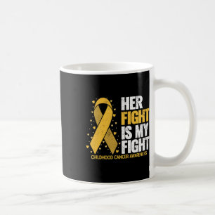 Hennes kamp är min kamp för familj barns cancer kaffemugg