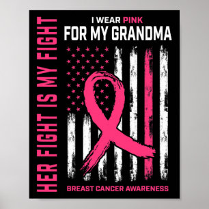 Hennes kamp är min kamp I Bära Rosa mormor Breast  Poster