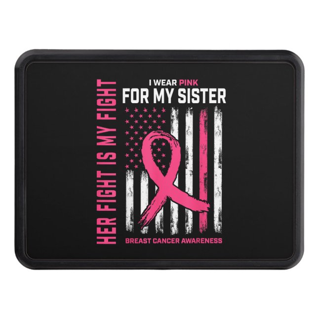 Hennes kamp är min kamp i Bära Rosa syster Breast  Dragkroksskydd (Framsidan)