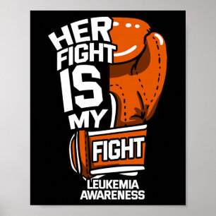 Hennes kamp är min kamp Leukemi Medvetenhet Blod K Poster