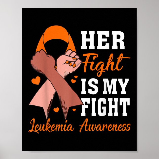 Hennes kamp är min kamp Leukemi medvetenhet stöd F Poster (Framsidan)