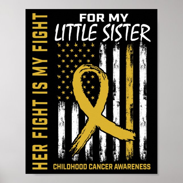 Hennes kamp är min kamp Lilla syster Barncancer Poster (Framsidan)