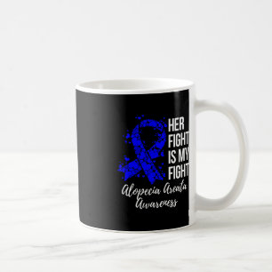 Hennes kamp är min kamp mot Alopeci Areata Awarene Kaffemugg