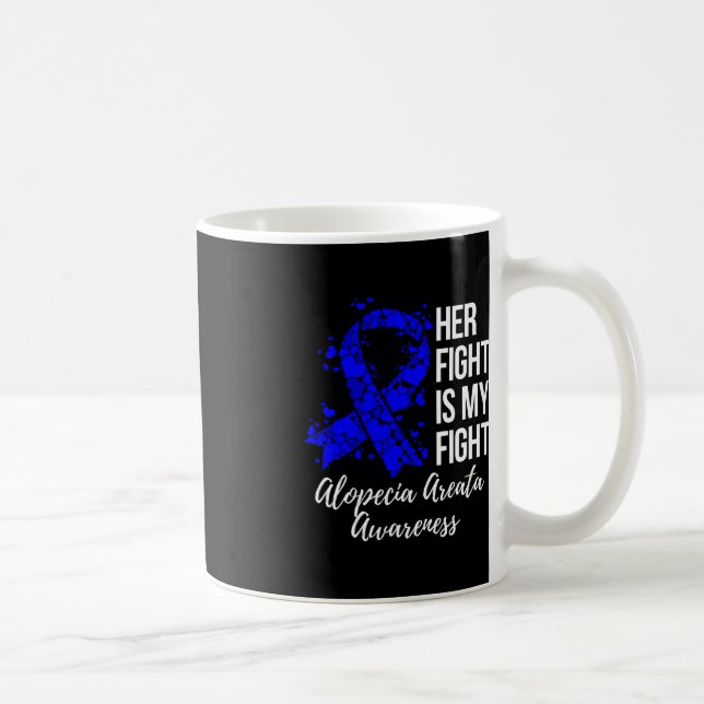 Hennes kamp är min kamp mot Alopeci Areata Awarene Kaffemugg (Höger)