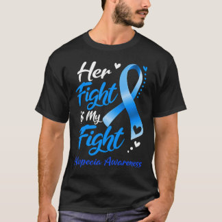Hennes kamp är min kamp mot Alopecia Awareness Rib T Shirt