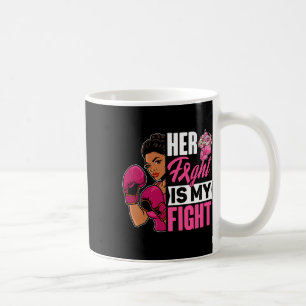 Hennes kamp är min kamp mot bröstcancer, boxing Bl Kaffemugg