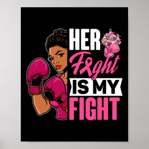 Hennes kamp är min kamp mot bröstcancer, boxing Bl Poster