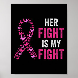 Hennes kamp är min kamp mot bröstcancer, medvetand poster