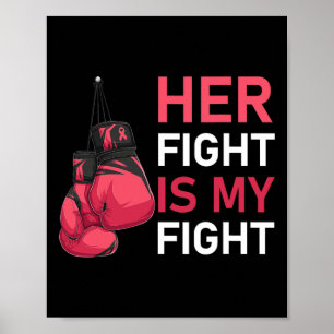 Hennes kamp är min kamp mot bröstcancer, medvetand poster