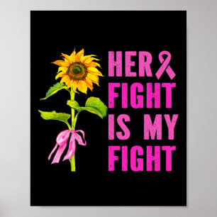 Hennes kamp är min kamp mot bröstcancer, medvetand poster