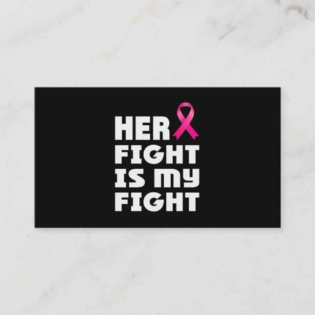 Hennes kamp är min kamp mot bröstcancer visitkort (Framsida)