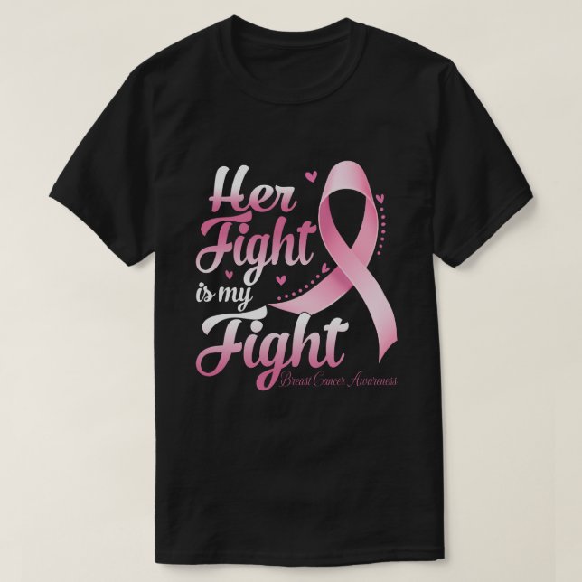 Hennes kamp är min kamp mot CANCER AWARENESS Mont T Shirt (Design framsida)