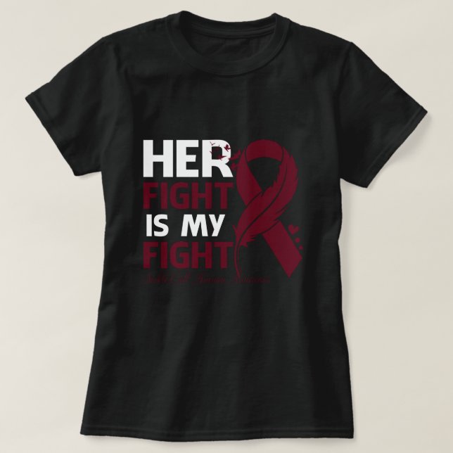 Hennes kamp är min kamp mot CELL ANEMIA-MEDVETENHE T Shirt (Design framsida)