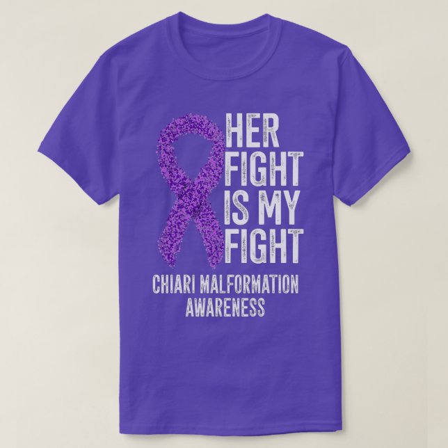 Hennes kamp är min kamp mot Chiari Malformation Aw T Shirt (Design framsida)