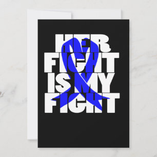 Hennes kamp är min kamp mot Colon Cancer Blue Ribb Spara Datumet