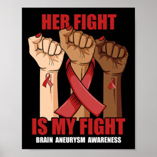 Hennes kamp är min kamp mot hjärnan Aneurysm Aware Poster