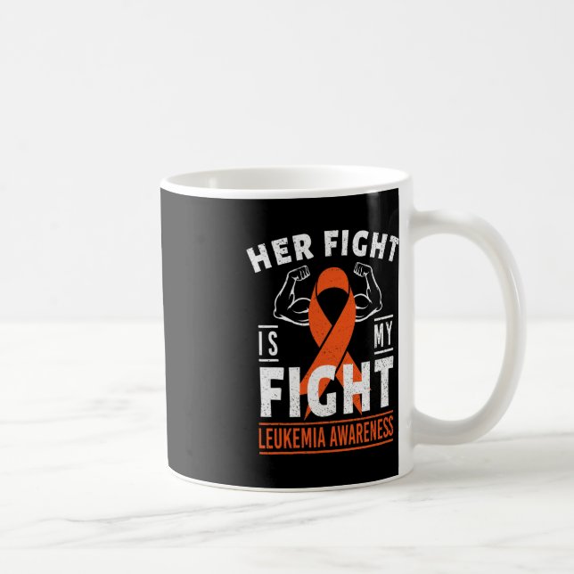 Hennes kamp är min kamp mot leukemi Cancer Awarene Kaffemugg (Höger)
