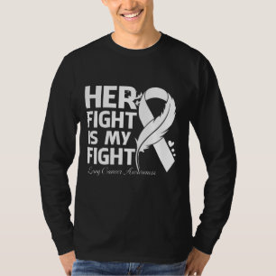 Hennes kamp är min kamp mot LUNG CANCER AWARENESS T Shirt