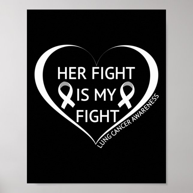 Hennes kamp är min kamp mot Lung Cancer-medvetande Poster (Framsidan)