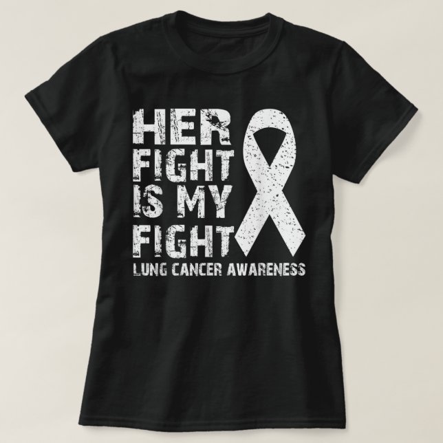 Hennes kamp är min kamp mot Lung cancer. T Shirt (Design framsida)