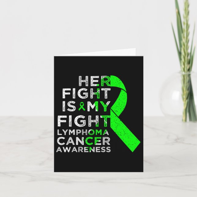 Hennes kamp är min kamp mot lymfom Blood Cancer Aw Kort (Framsida)