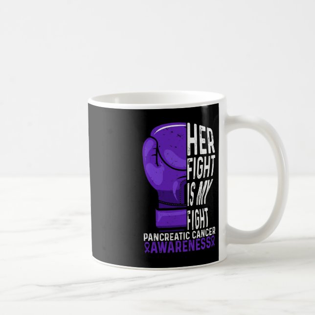 Hennes kamp är min kamp mot pankreascancer-medvete kaffemugg (Höger)