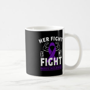 Hennes kamp är min kamp mot pankreascancer-medvete kaffemugg