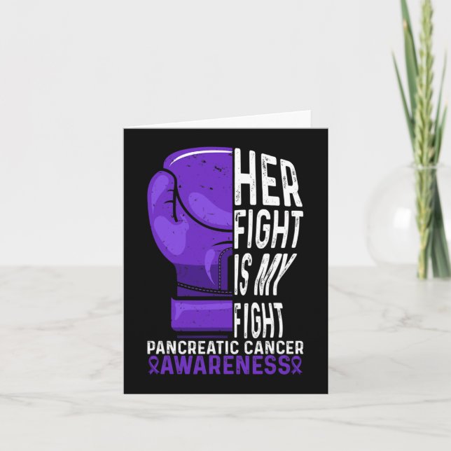 Hennes kamp är min kamp mot pankreascancer-medvete kort (Framsida)