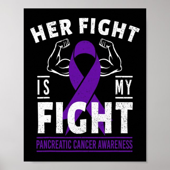 Hennes kamp är min kamp mot pankreascancer-medvete poster (Framsidan)
