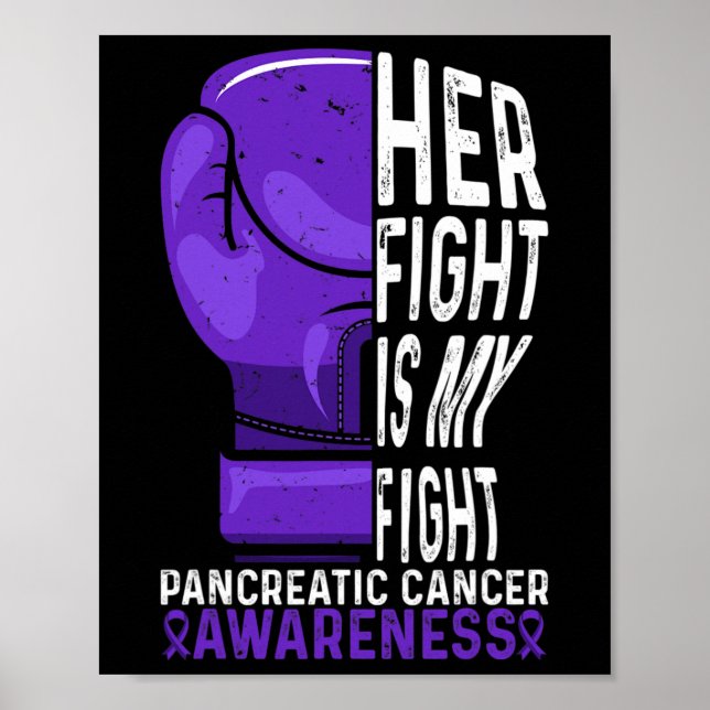 Hennes kamp är min kamp mot pankreascancer-medvete poster (Framsidan)