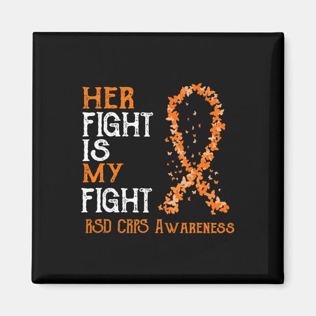 Hennes kamp är min kamp mot RSD Crps Awareness 3 Magnet (Framsidan)