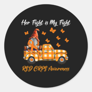 Hennes kamp är min kamp mot RSD Crps Awareness Gi Runt Klistermärke