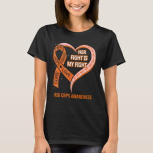 Hennes kamp är min kamp mot RSD CRPS Awareness Rib T Shirt