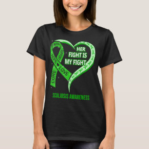 Hennes kamp är min kamp mot Scoliosis Awareness Ri T Shirt