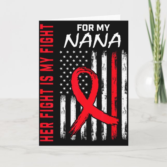 Hennes kamp är min kamp Nana Medvetenhet om hjärts Kort (Framsida)