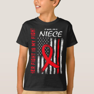 Hennes kamp är min kamp Niece Hjärtsjukdom Medvete T Shirt