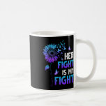 Hennes kamp är min kamp och Lila Ribbon Suici Kaffemugg<br><div class="desc">Hennes kamp är min kamp och Lila Ribbon Suicide Awareness</div>