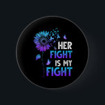 Hennes kamp är min kamp och Lila Ribbon Suici Knapp<br><div class="desc">Hennes kamp är min kamp och Lila Ribbon Suicide Awareness</div>