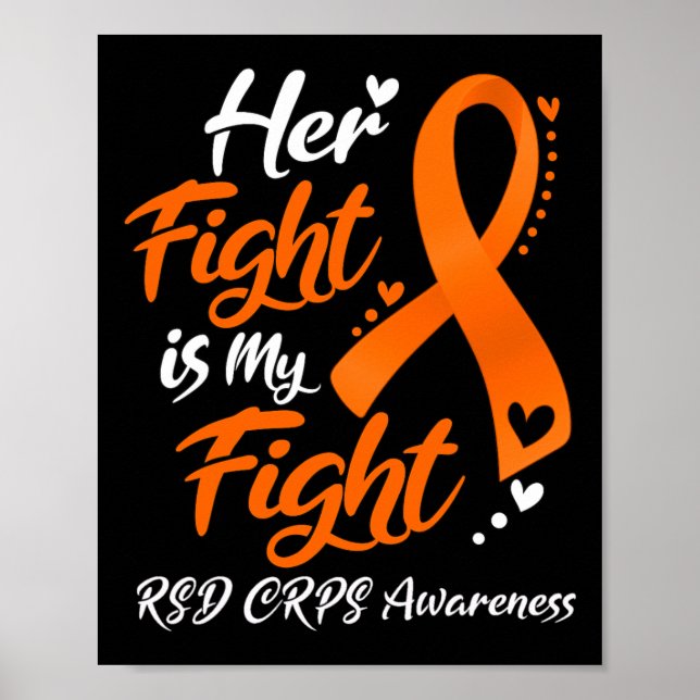 Hennes kamp är min kamp RSD CRPS Awareness Ribbon Poster (Framsidan)