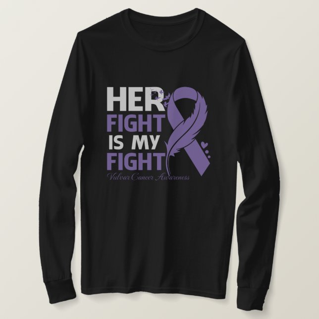 Hennes kamp är min kamp, VULVAR CANCER AWARENESS F T Shirt (Design framsida)