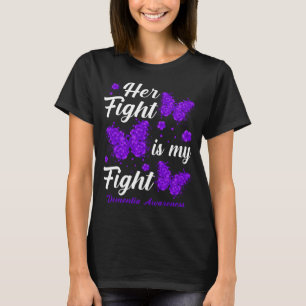 Hennes kamp är min kampanj Dementia Awareness Butt T Shirt