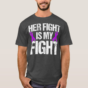 Hennes kamp är min Lila Ribbon-medvetenhet T Shirt