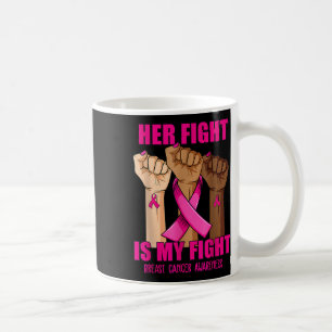 Hennes kamp är min medvetenhet om bröstcancer kaffemugg