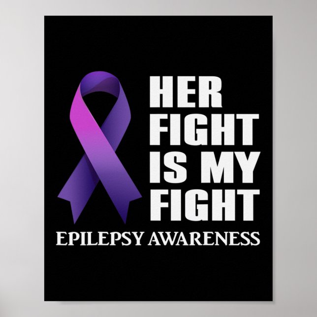 Hennes kamp är min medvetenhet om epilepsi i kampe poster (Framsidan)