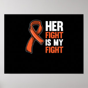 Hennes kamp är min Orange för att öka medvetenhete Poster