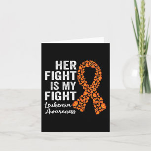 Hennes kamp är min orange stöder Leukemia Awar Kort
