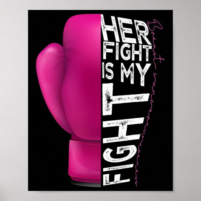 Hennes kamp är min Rosa Boxing Glove. Poster (Framsidan)